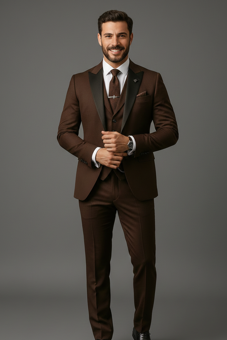 Men's Suit with 3-Piece Slim Fit