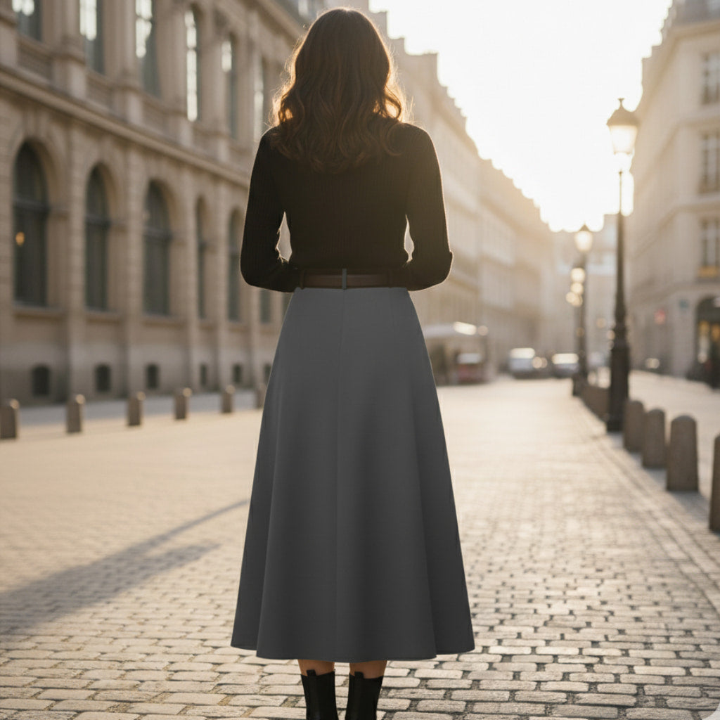 Hannah | Elegant Pleated Midi Skirt for Women 2