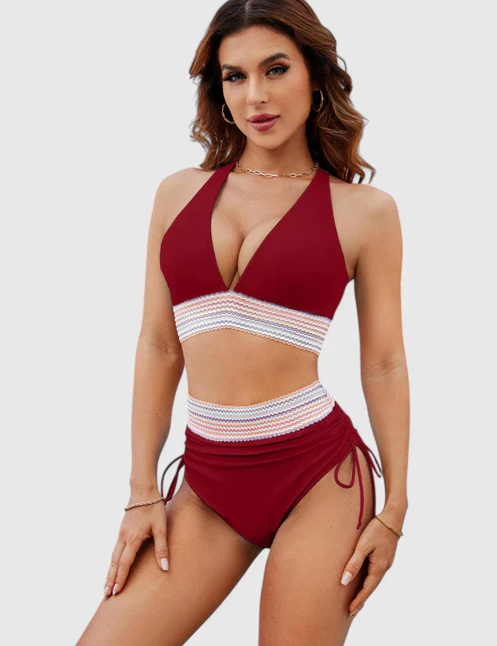 Jessica | Chic High-Waisted Plus Size Bikini Set 2
