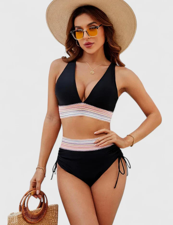 Jessica | Chic High-Waisted Plus Size Bikini Set 3