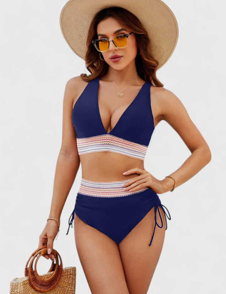 Jessica | Chic High-Waisted Plus Size Bikini Set 5