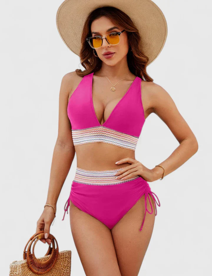 Jessica | Chic High-Waisted Plus Size Bikini Set 6