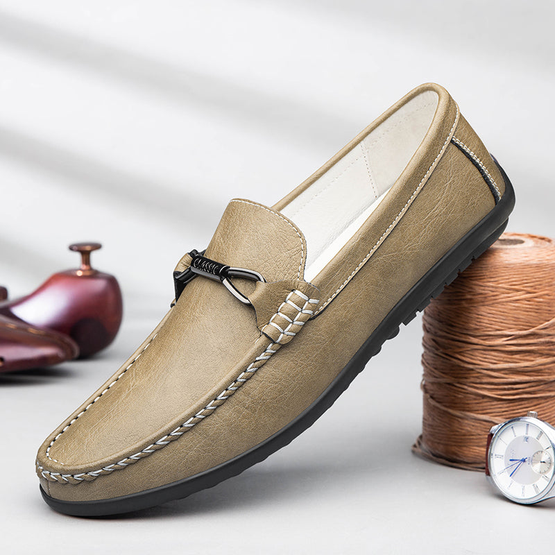Liam | Stylish Comfortable Mens Black Loafers 10