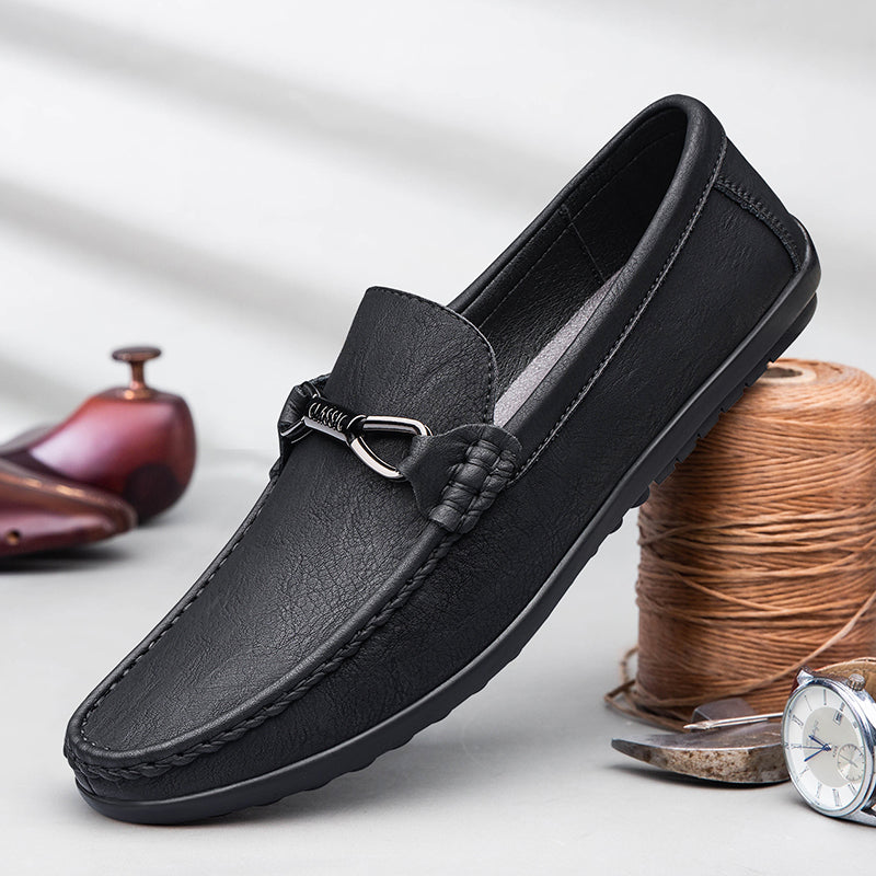 Liam | Stylish Comfortable Mens Black Loafers 2