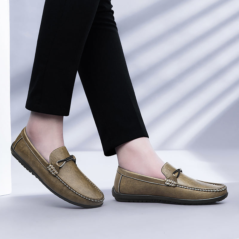 Liam | Stylish Comfortable Mens Black Loafers 7