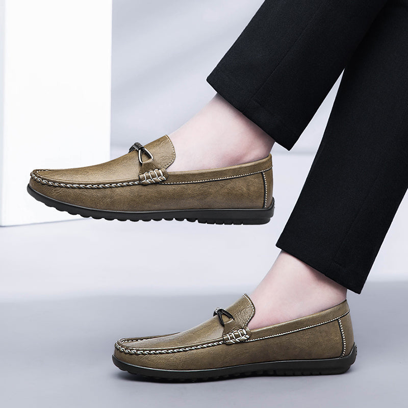 Liam | Stylish Comfortable Mens Black Loafers 8