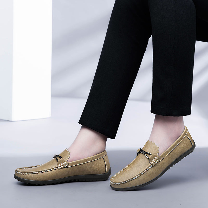 Liam | Stylish Comfortable Mens Black Loafers 9