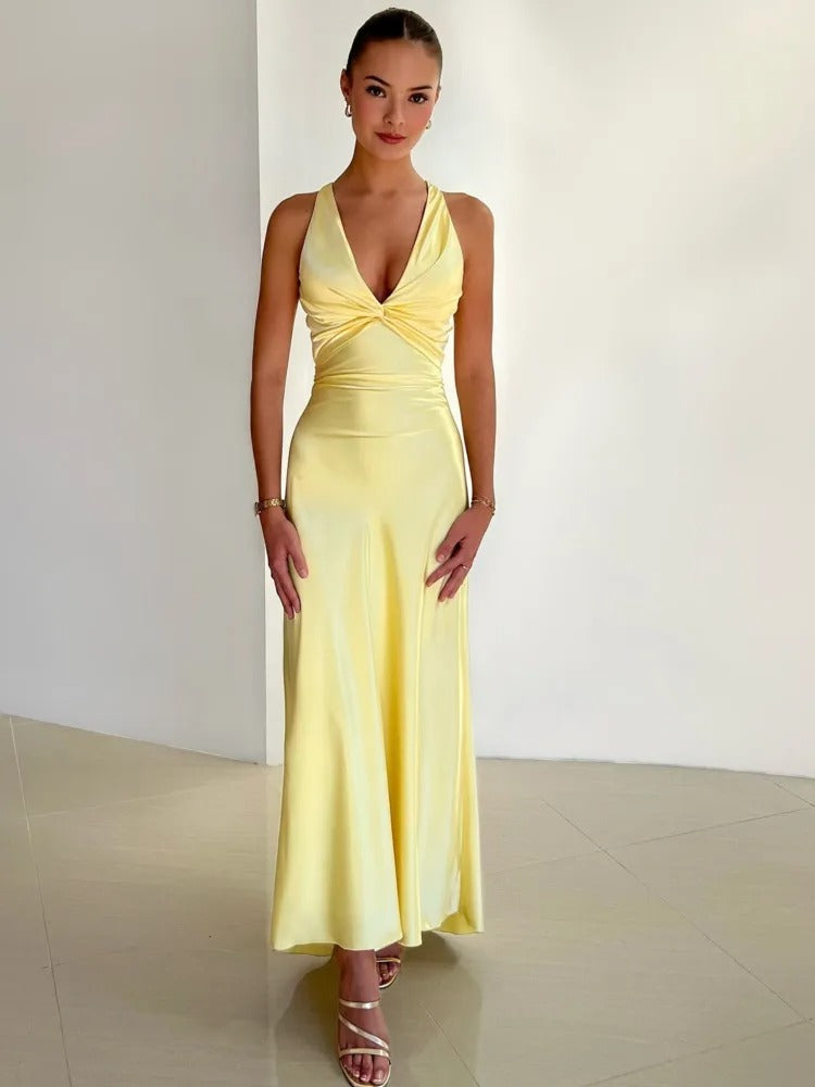 Lila | Elegant Sleeveless V-Neck Maxi Dress for Women 2