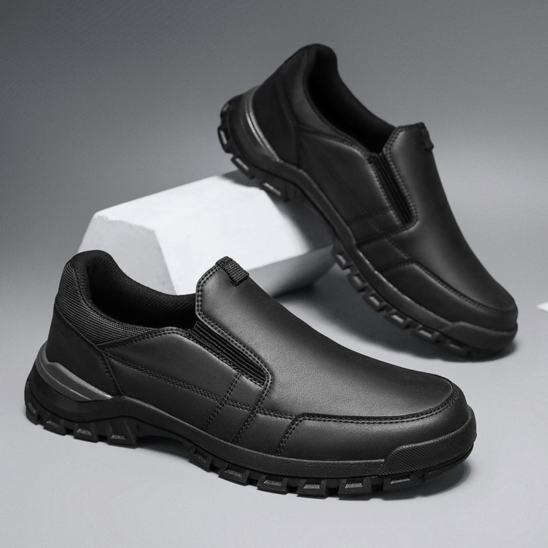 Lucas | Sleek Comfortable Mens Black Loafers 9
