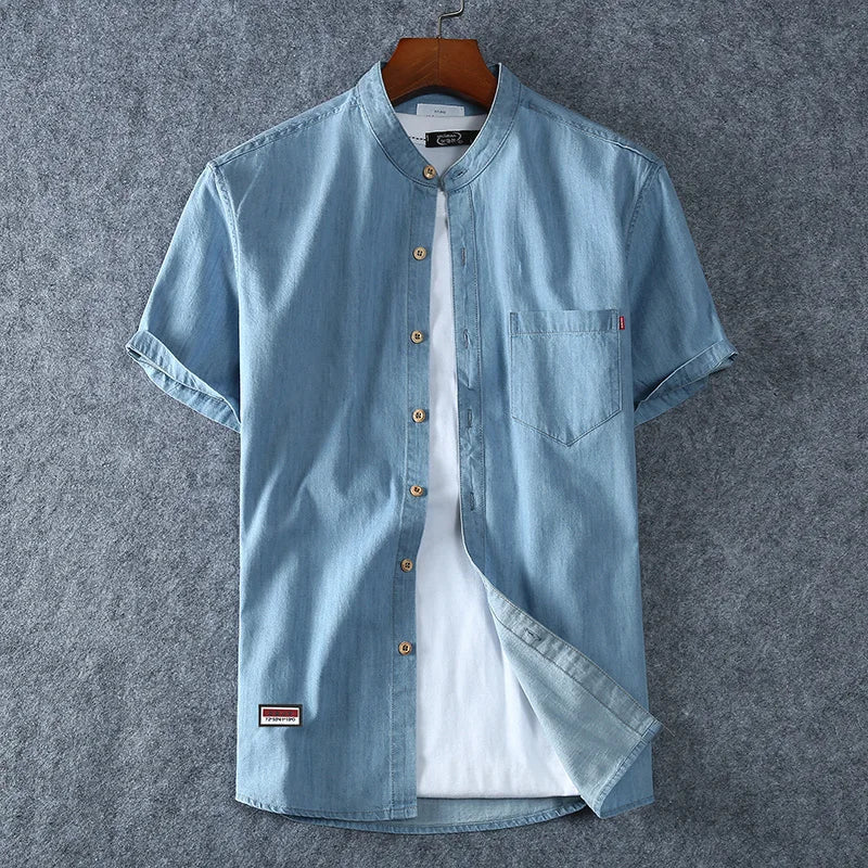 Mason | Classic Casual Black Denim Shirt for Men 0