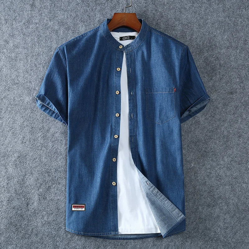 Mason | Classic Casual Black Denim Shirt for Men 1