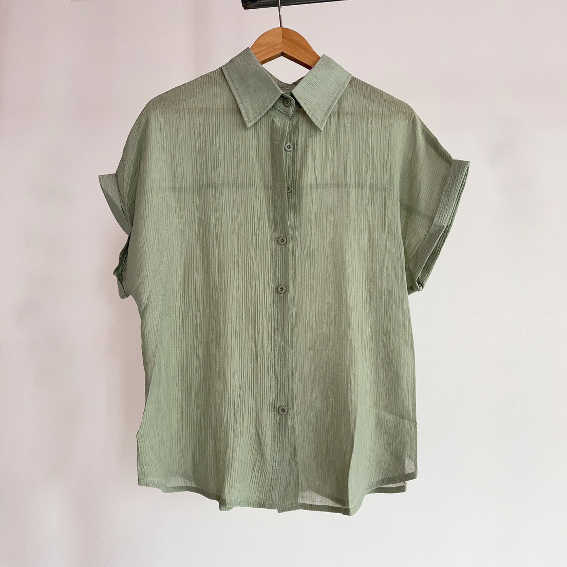Mason | Stylish Crinkled Short Sleeve Button Up Shirt 7