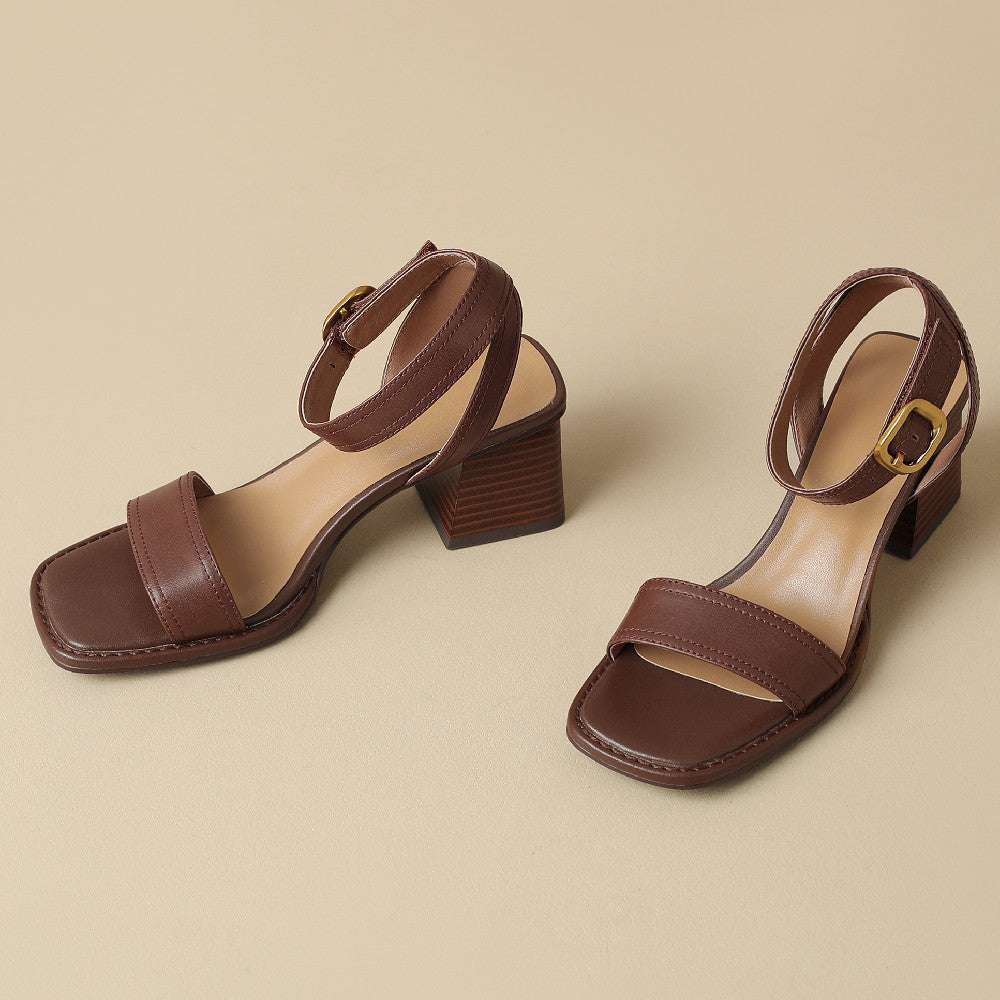 Mason | Stylish Genuine Leather Sandal Heels 5
