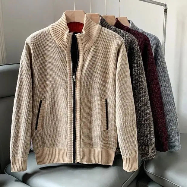 Mason | Stylish Heavyweight Knit Zip-Up Jacket 2