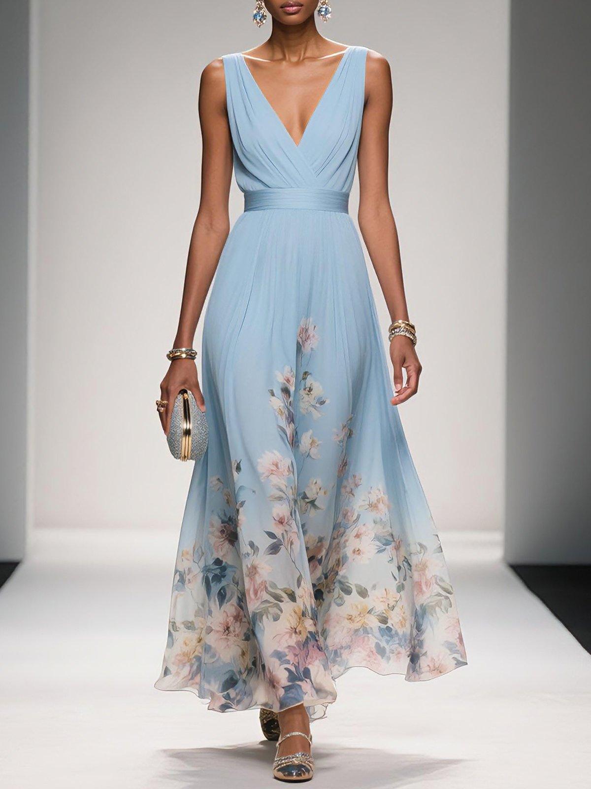 Maya | Elegant Floral Print Summer Dress for Weddings 0
