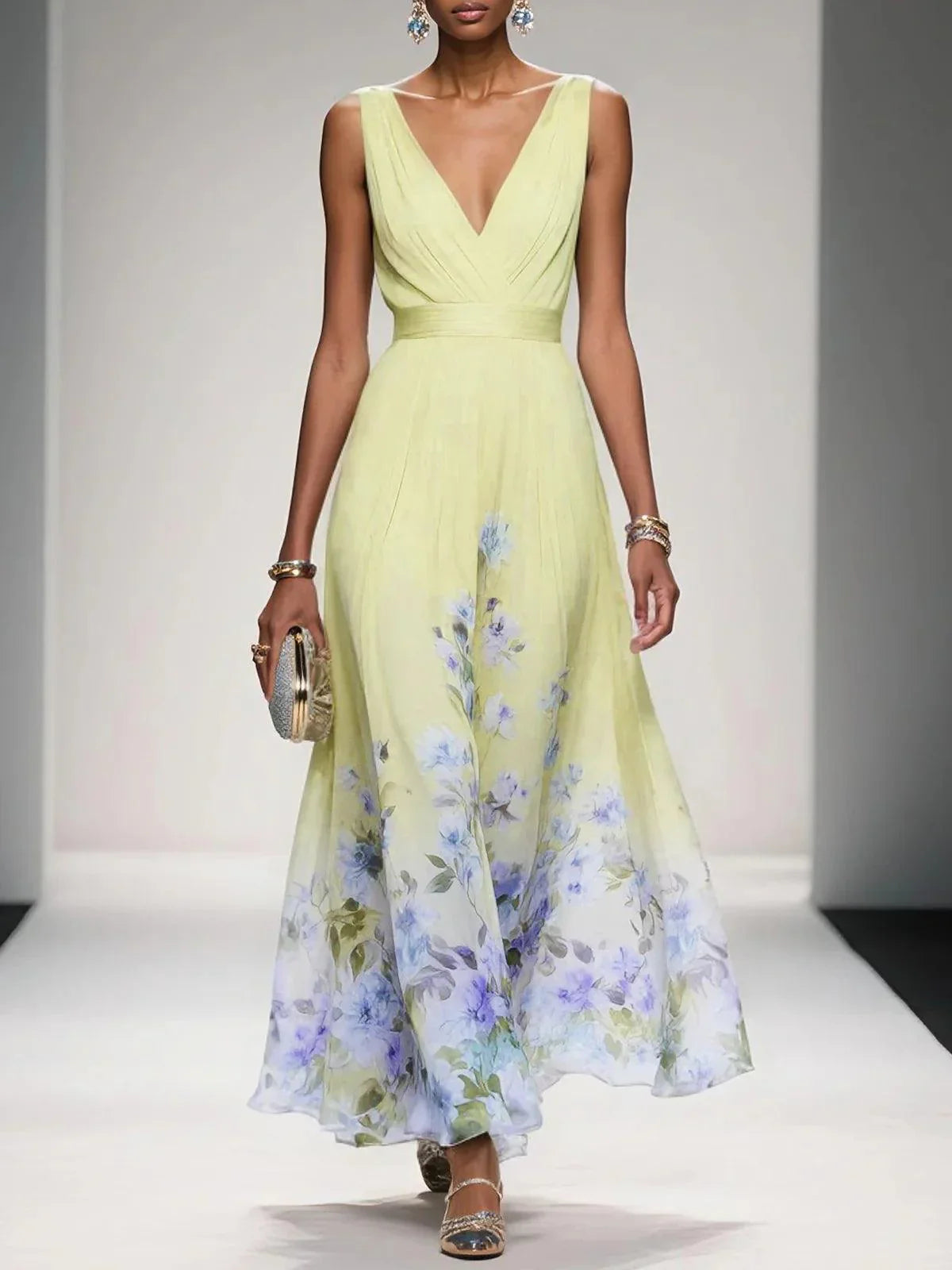 Maya | Elegant Floral Print Summer Dress for Weddings 2