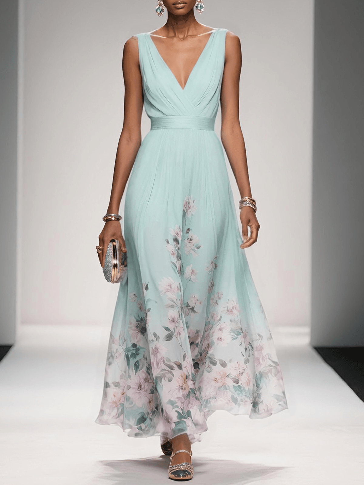 Maya | Elegant Floral Print Summer Dress for Weddings 3