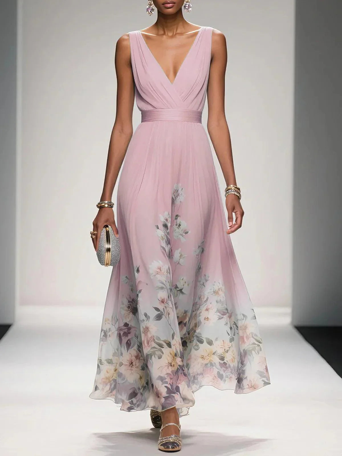 Maya | Elegant Floral Print Summer Dress for Weddings 4