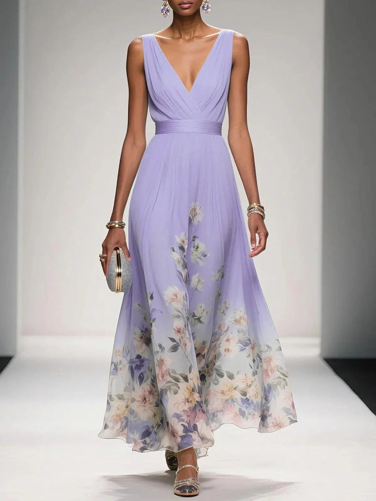 Maya | Elegant Floral Print Summer Dress for Weddings 5
