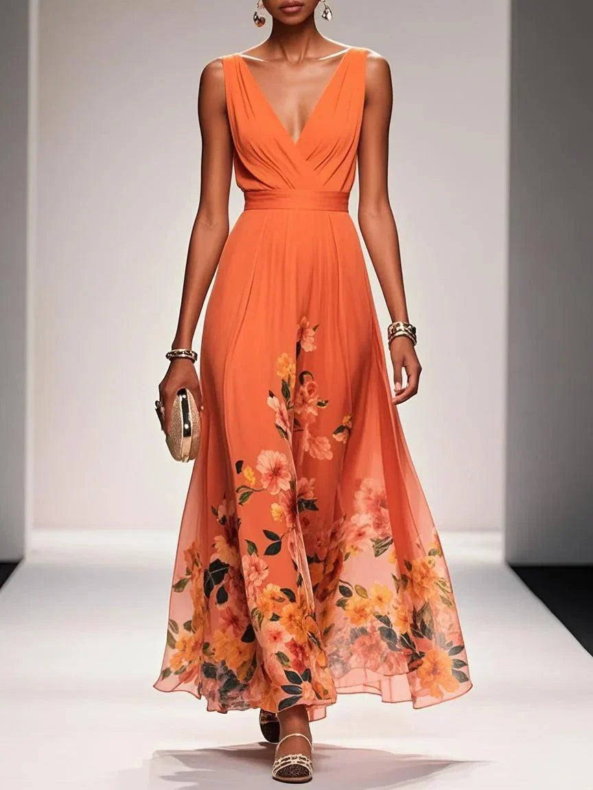 Maya | Elegant Floral Print Summer Dress for Weddings 6