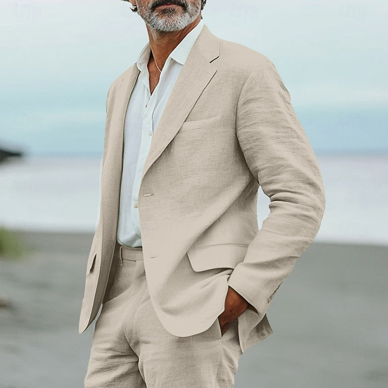 Men's Linen Suit | Lightweight Blazer & Trousers for Summer Weddings 2