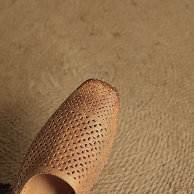 Mia | Chic Cushioned Leather Mules Shoes 3