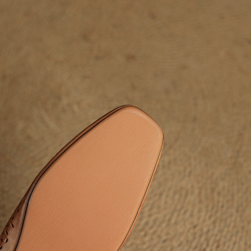 Mia | Chic Cushioned Leather Mules Shoes 6
