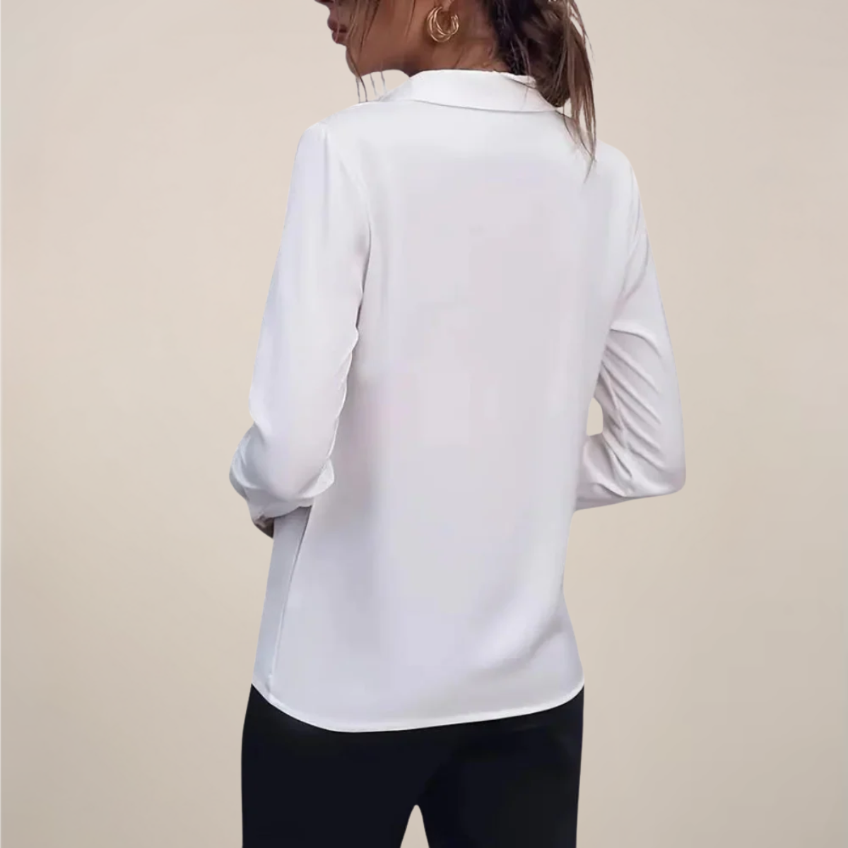 Mia | Chic Elegant Long Sleeve Blouse with Collar 2