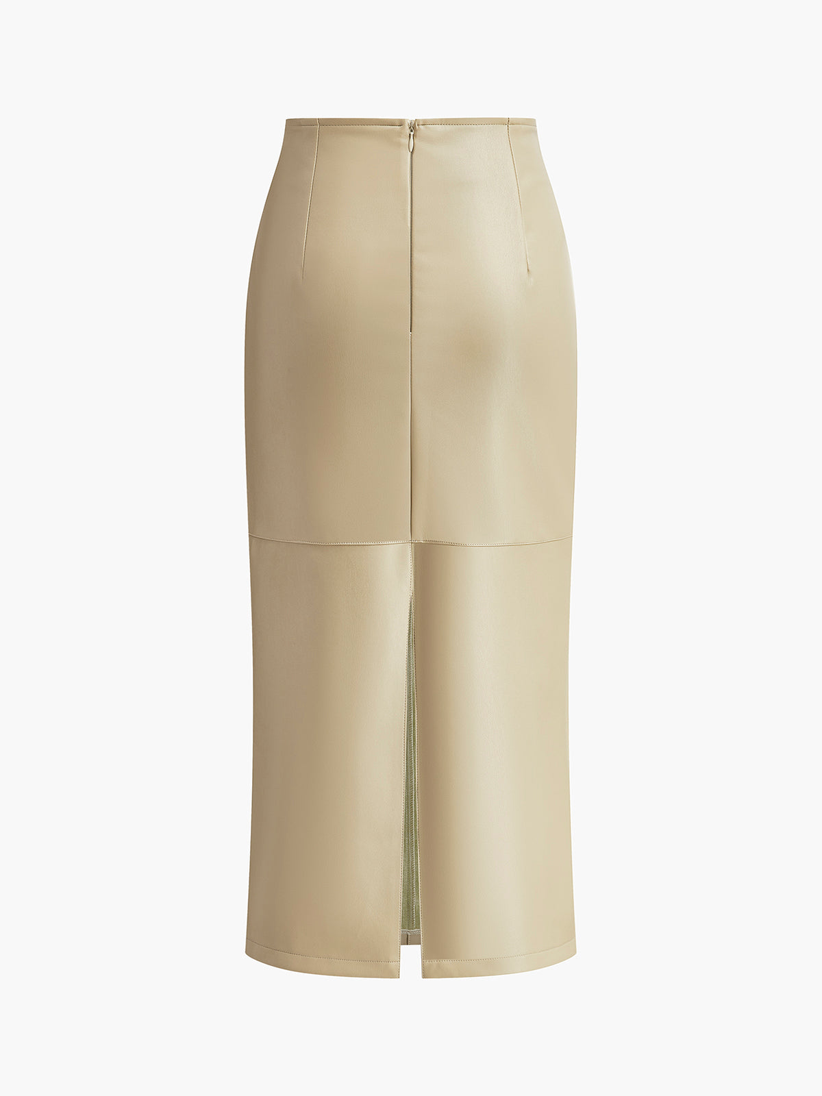 Mia | Chic High Waist White Pleated Midi Skirt 2