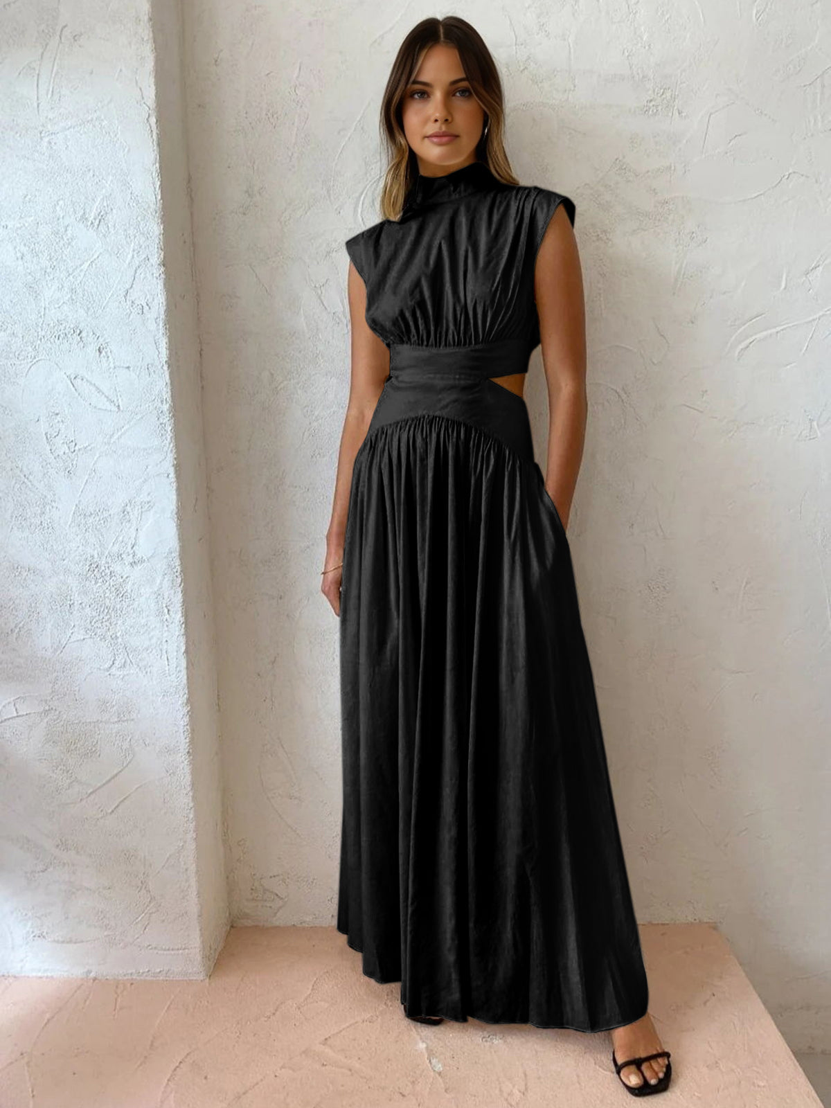 Mia | Elegant Black Maxi Dress for Women 4