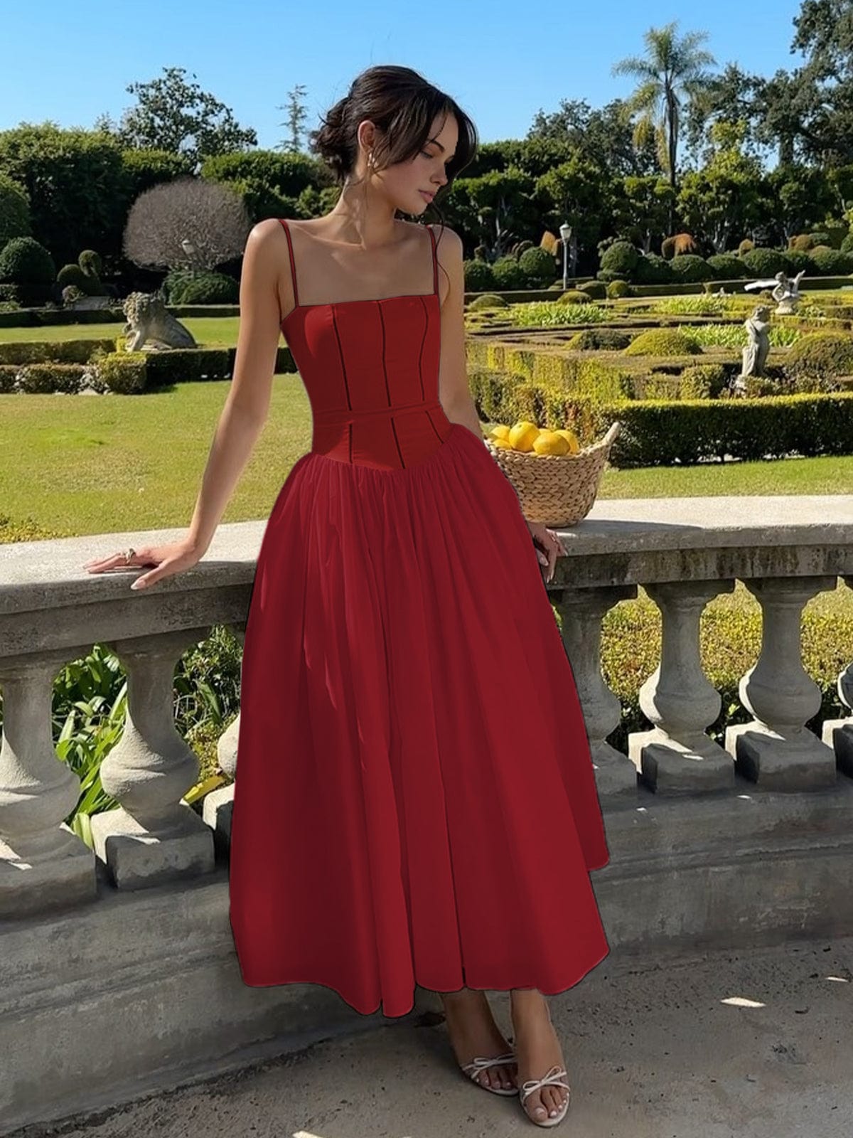 Mia | Elegant Corset Midi Dress for Formal Events 4