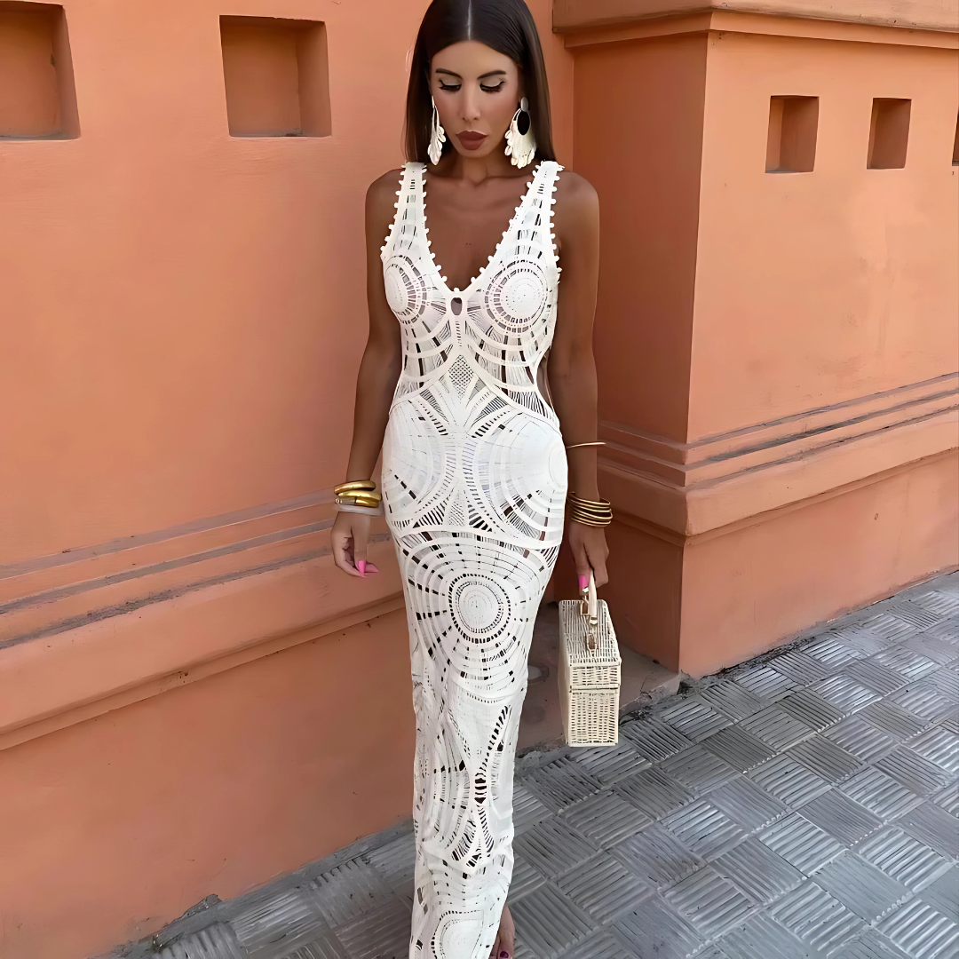 Mia | Elegant Floral Long Sleeve Maxi Dress for Women 0