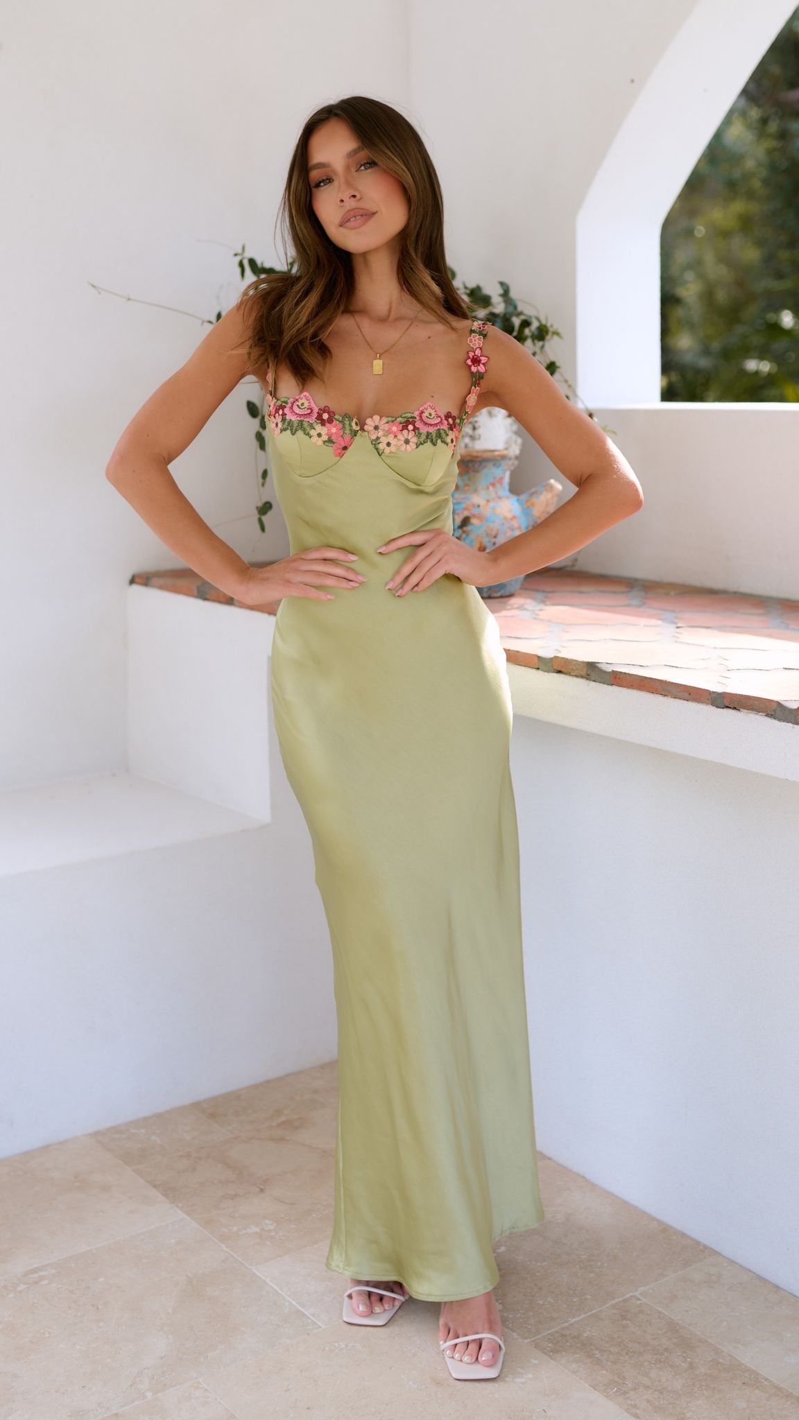 Mia | Elegant Floral Maxi Dress 0
