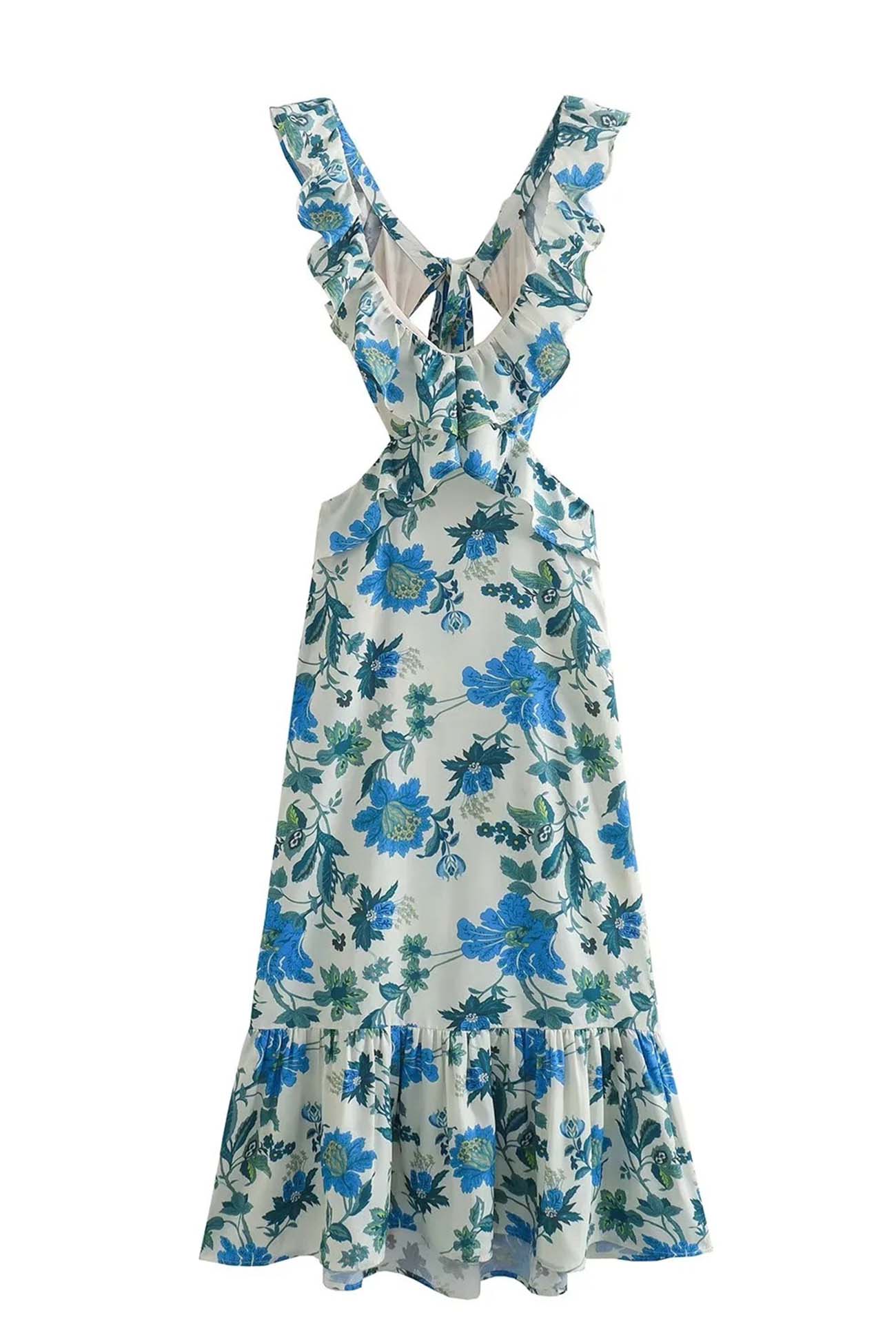 Mia | Elegant Floral Ruffle Maxi Dress 5