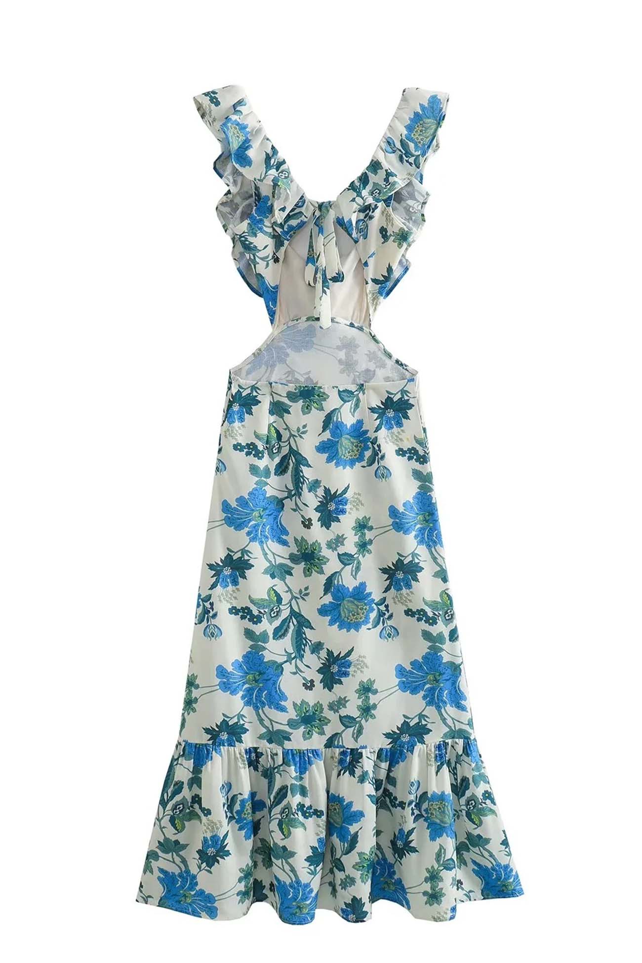 Mia | Elegant Floral Ruffle Maxi Dress 6