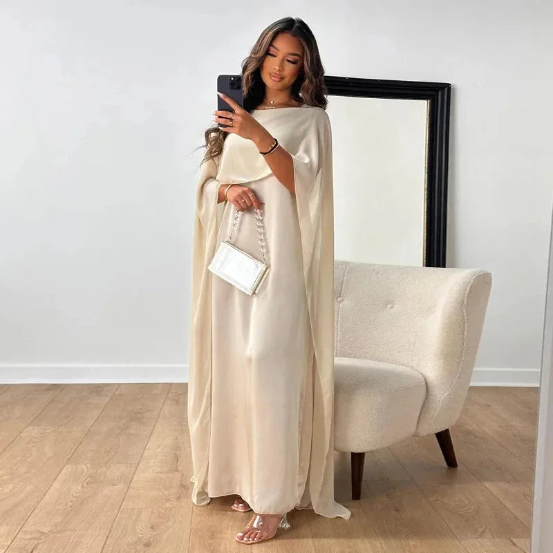 Mia | Elegant Flowing Cape Maxi Dress for Women’s Formal and Cocktail Events 0