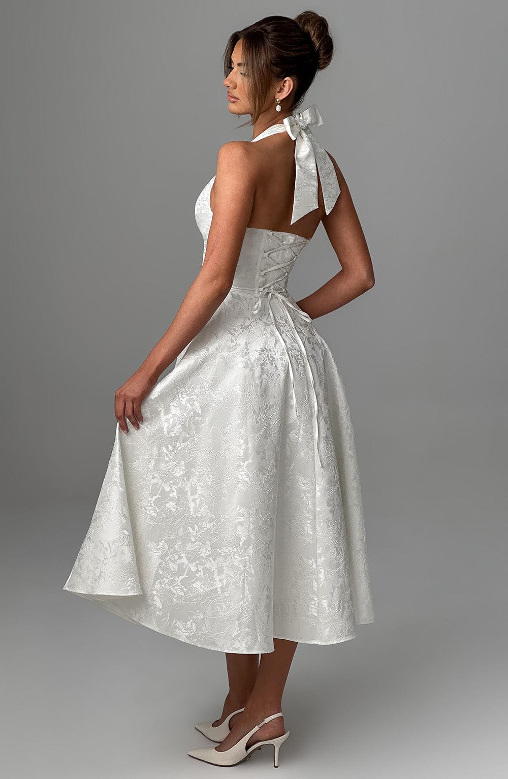 Mia | Elegant Halter Midi Dress for Wedding Guests 4