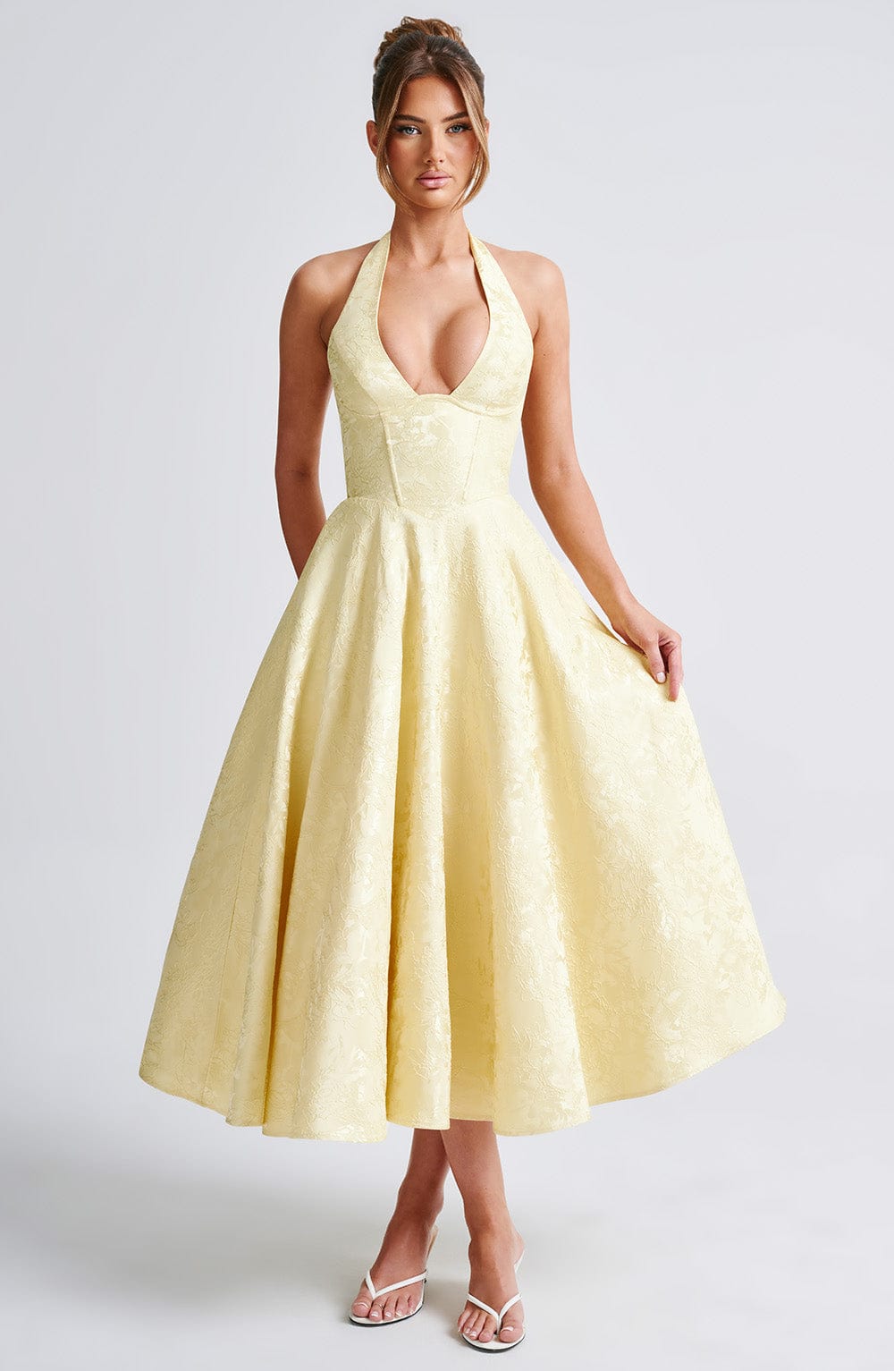 Mia | Elegant Halter Midi Dress for Wedding Guests 9