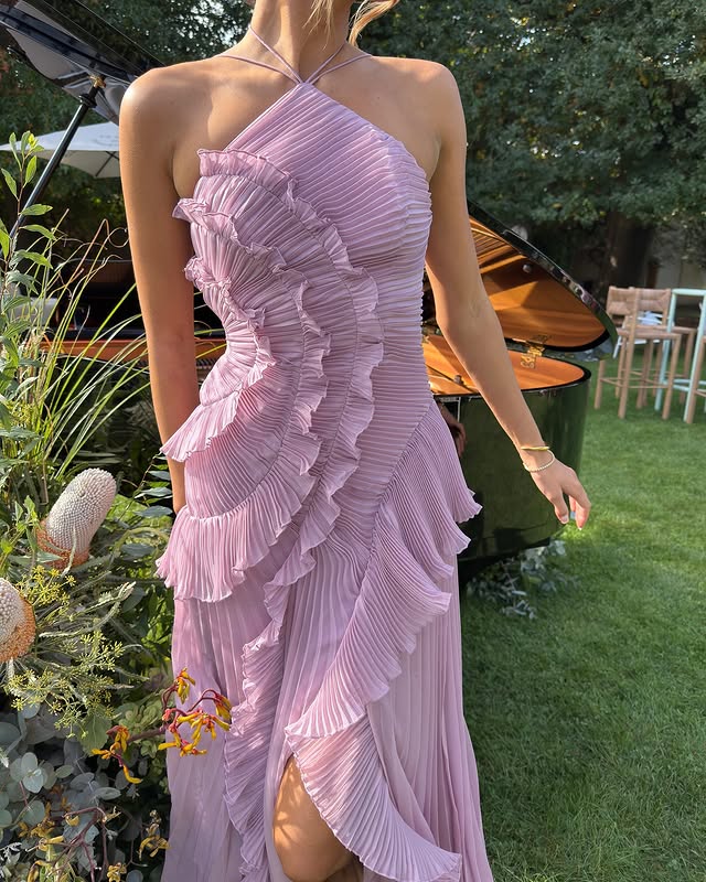 Mia | Elegant One Shoulder Maxi Dress for Women 4