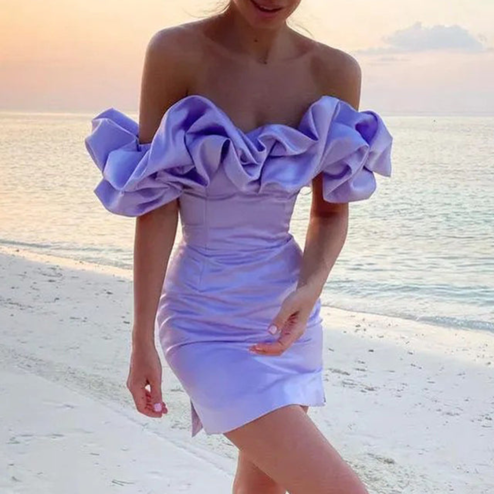 Mia | Elegant Playful Ruffle Cocktail Dress 2