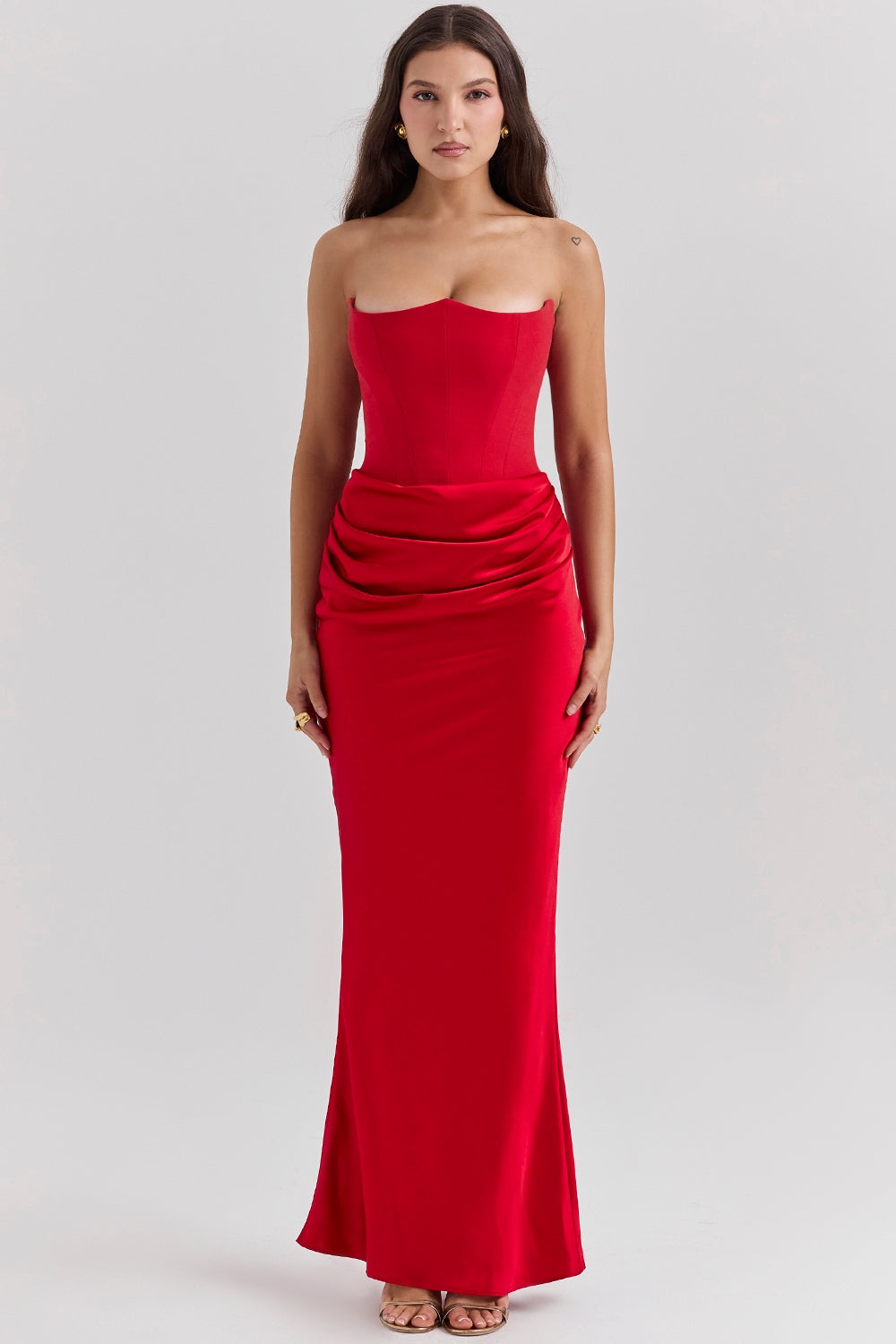 Mia | Elegant Strapless Maxi Wedding Guest Dress for Formal Occasions 3