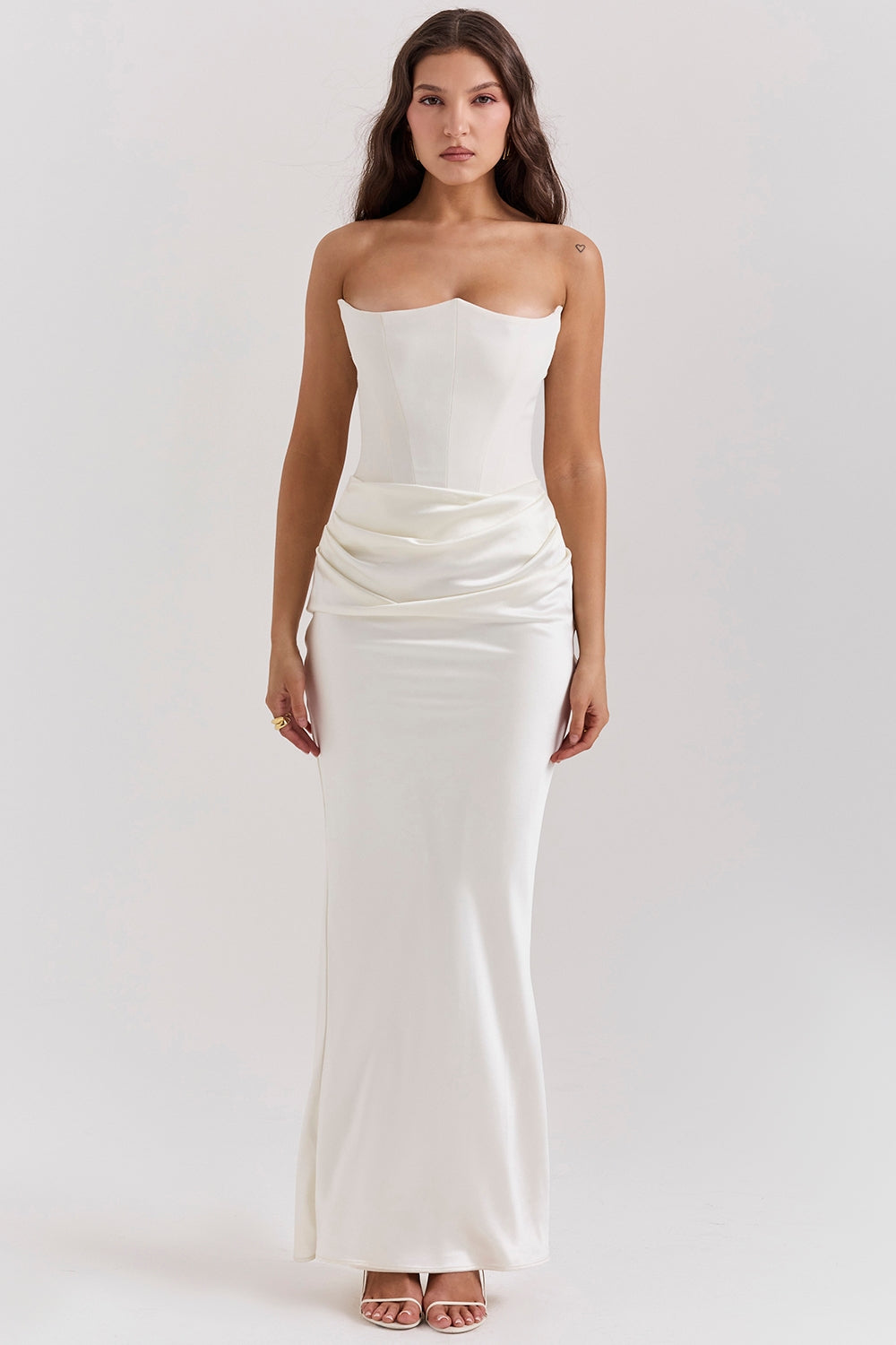Mia | Elegant Strapless Maxi Wedding Guest Dress for Formal Occasions 6