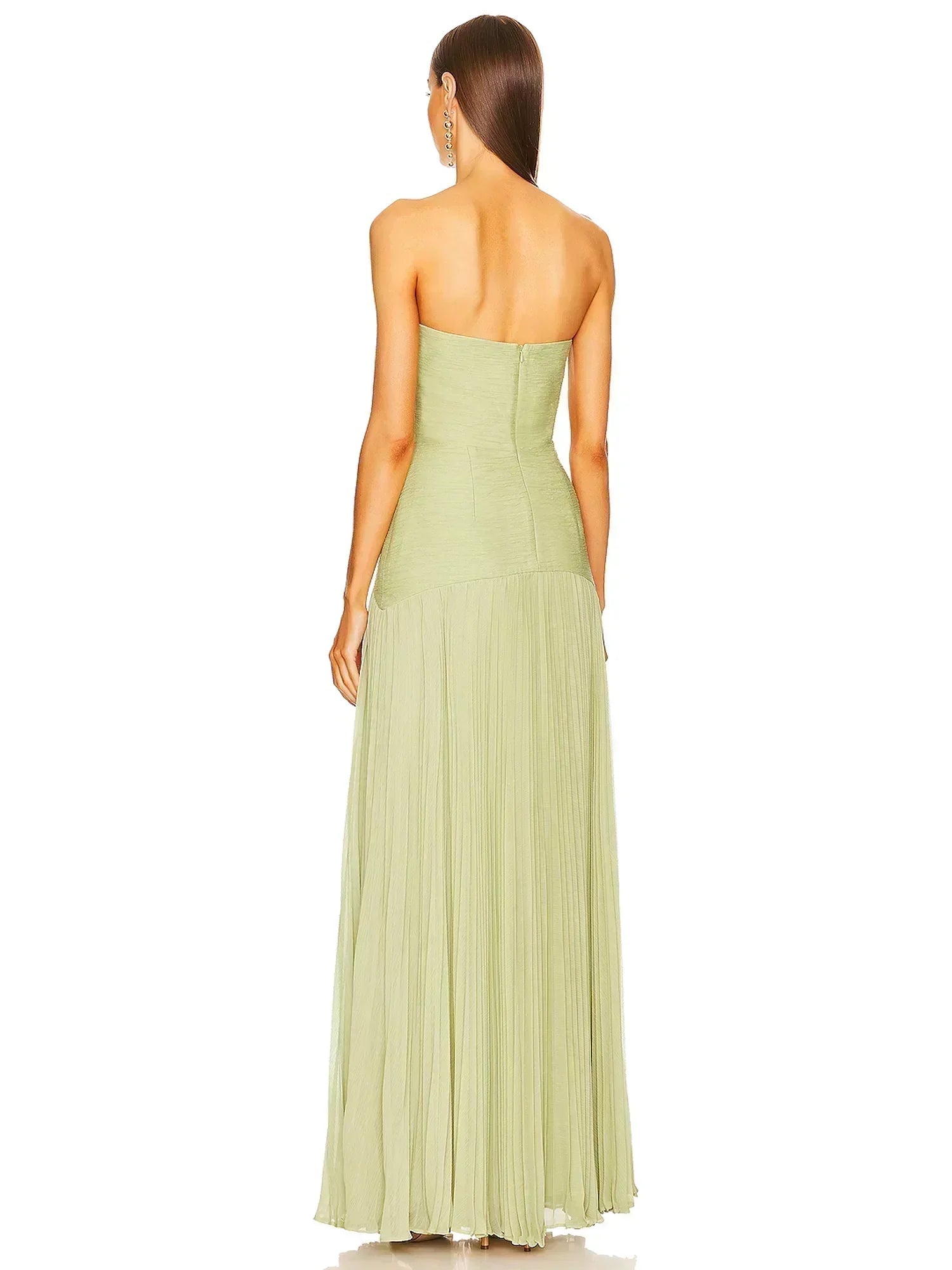 Mia | Elegant Strapless Pleated Maxi Dress for Wedding Guests 2
