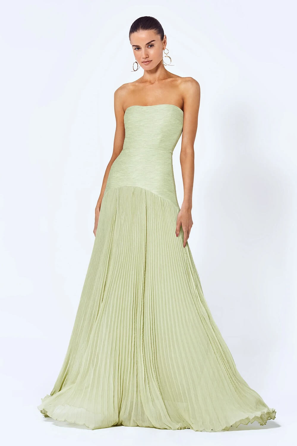 Mia | Elegant Strapless Pleated Maxi Dress for Wedding Guests 3