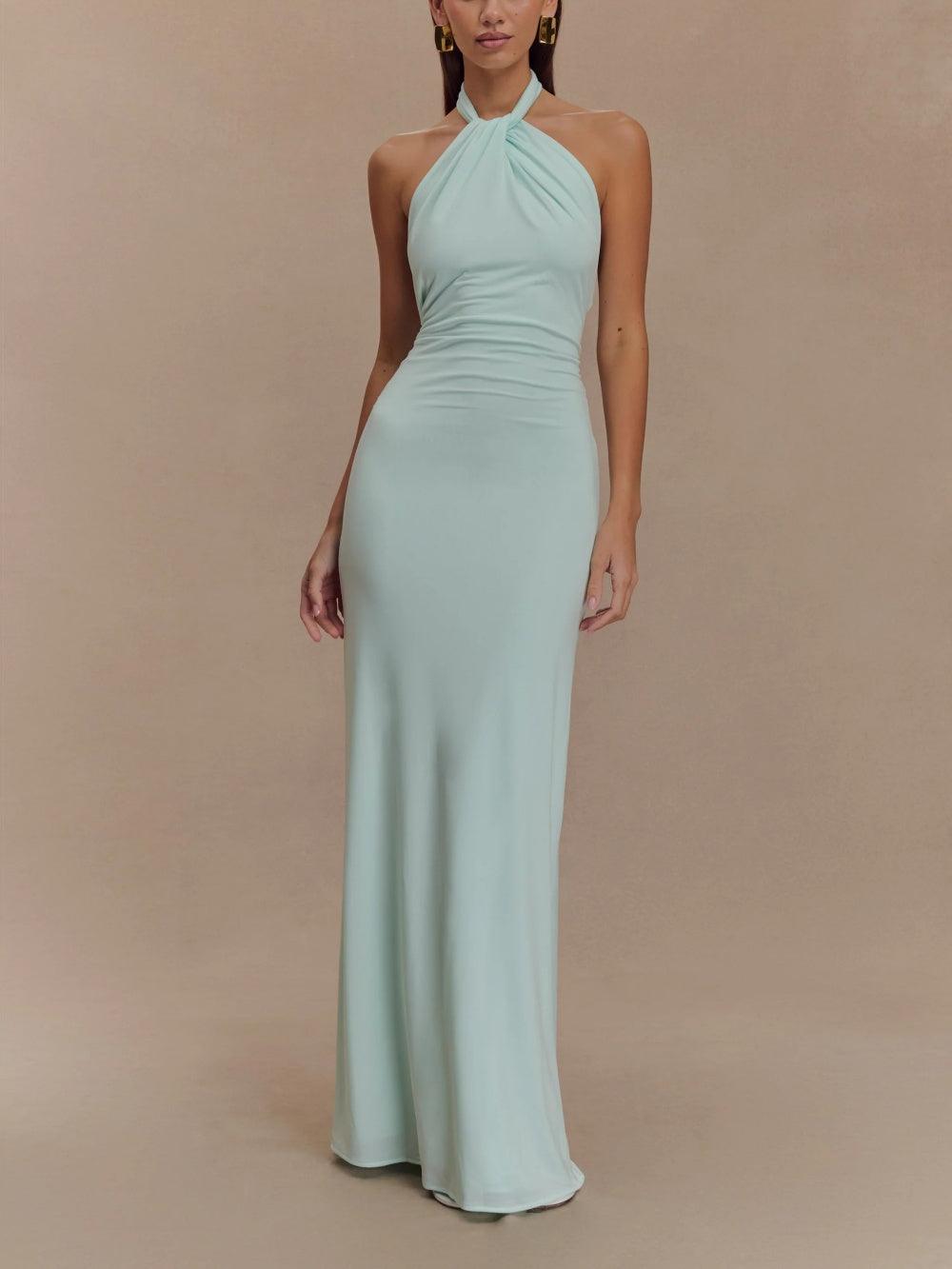 Mia | Elegant Twisted Knot Maxi Dress for Formal Events 0