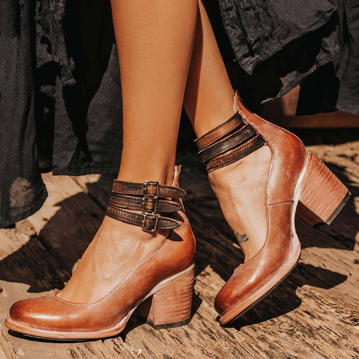 Mia | Elegant Vintage Strappy Ankle Strap Heels 12