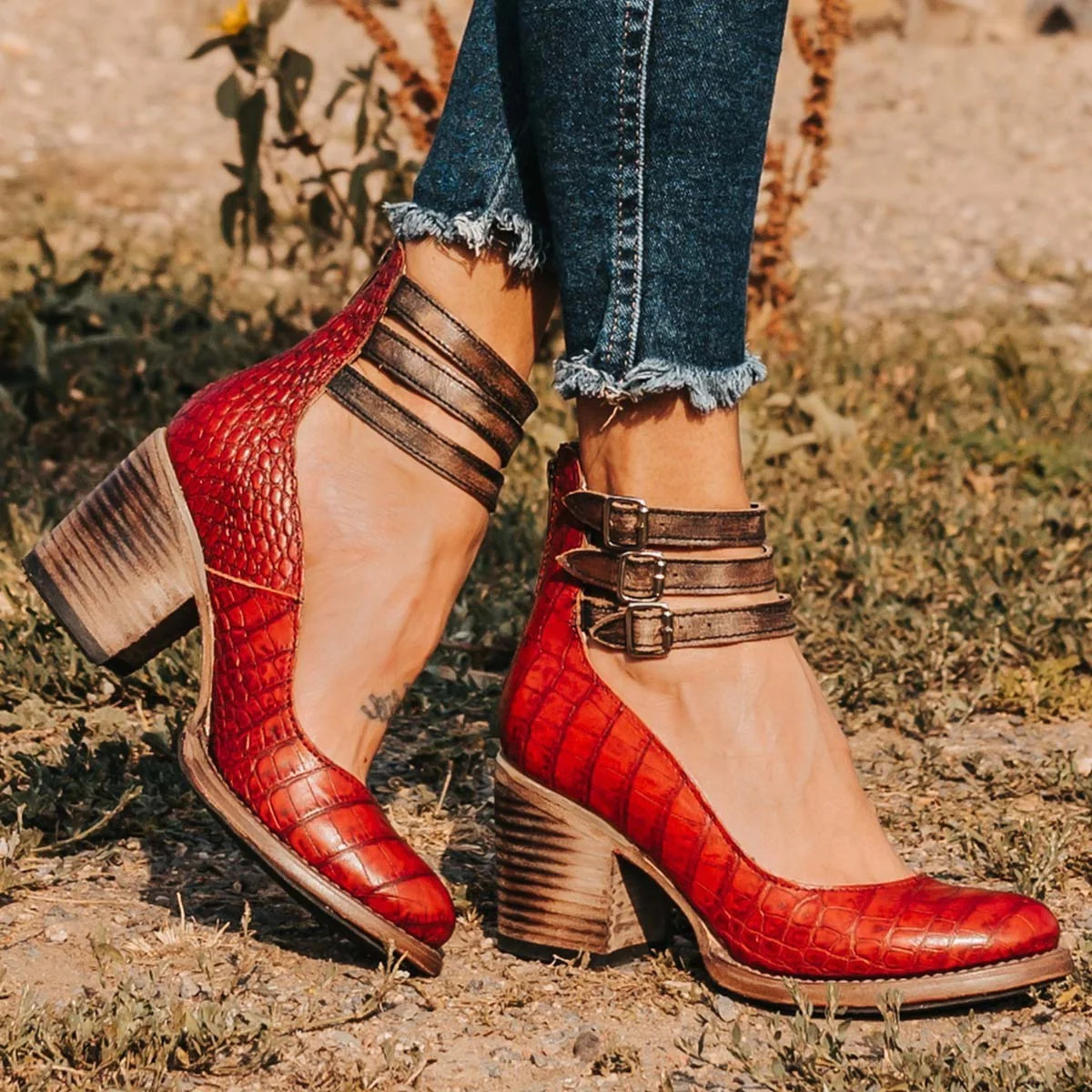 Mia | Elegant Vintage Strappy Ankle Strap Heels 13