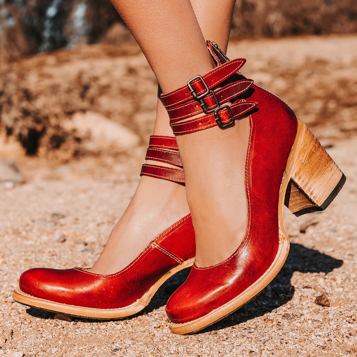 Mia | Elegant Vintage Strappy Ankle Strap Heels 5