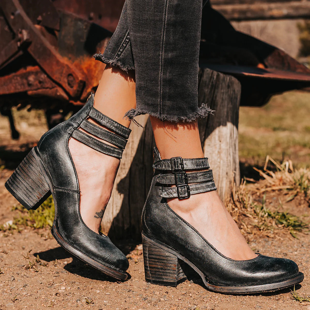Mia | Elegant Vintage Strappy Ankle Strap Heels 9
