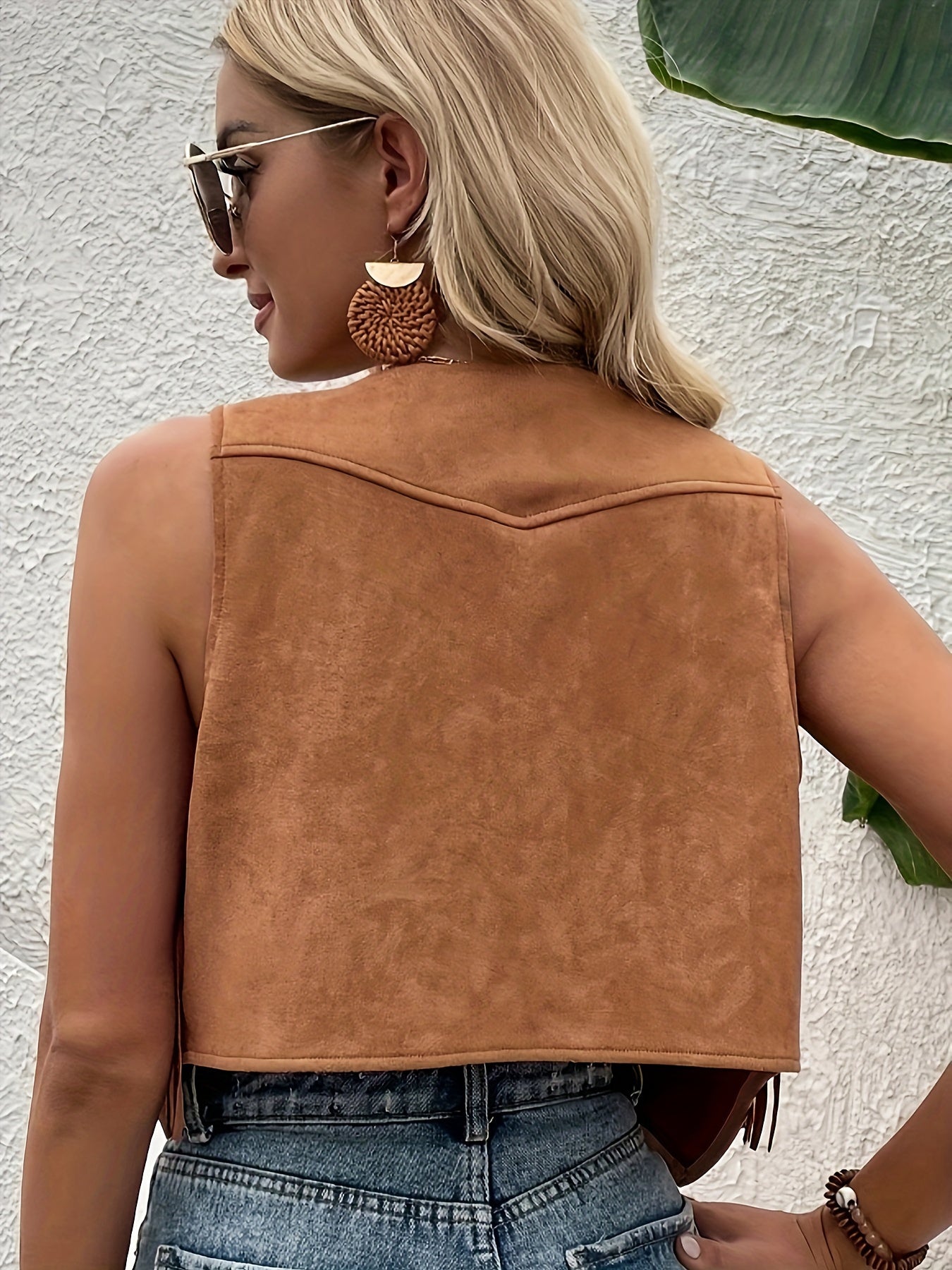 Mia | Modern Cropped Fringe Vest 5